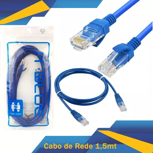 CABO DE REDE PATCH CORD RJ45 CAT5E 1.5M LE-301
