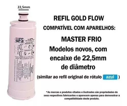 REFIL FILTRO PURIFICADOR AGUA MASTERFRIO 22,5MM