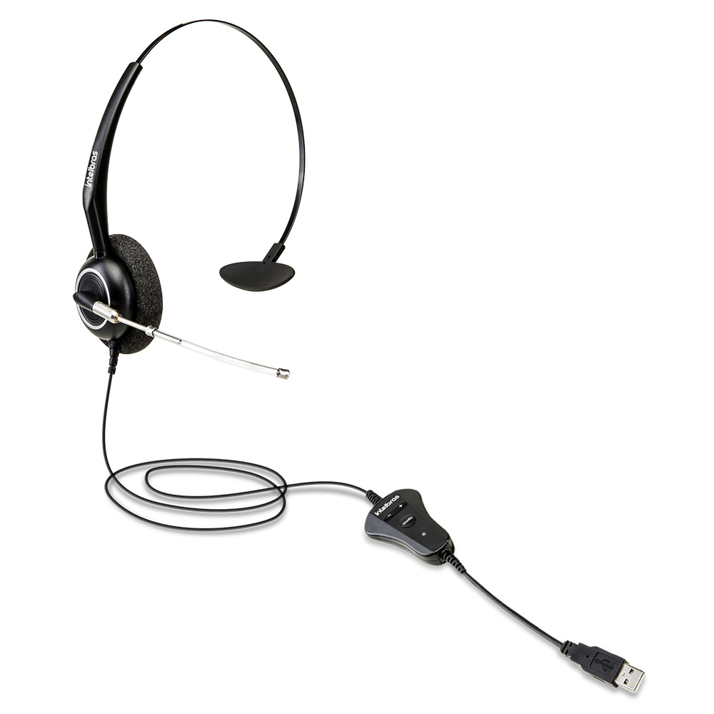 HEADSET INTELBRAS PARA TELEFONE THS 55 USB 4010055 MONO PRETO
