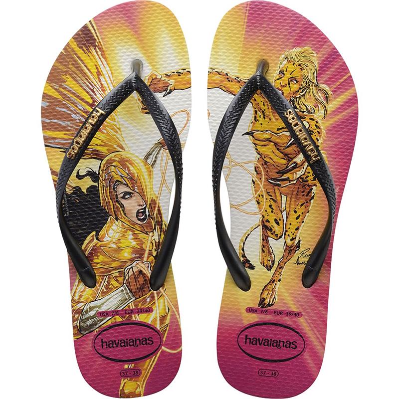 CHINELO HAVAIANAS (LICENCIADO) SLIM HEROINAS 35/6 BEGE PALHA - HAVAIANAS PAR