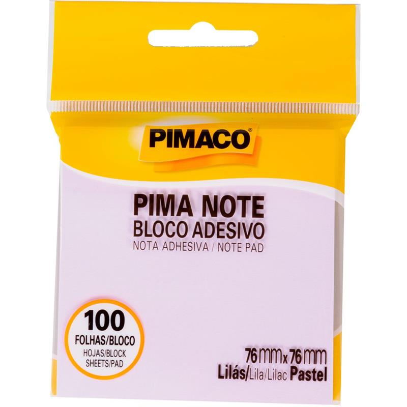 BLOCO DE RECADO AUTOADESIVO PIMANOTE 76 MM X 76 MM 100 FLS. ROXO - PIMACO UNIDADE