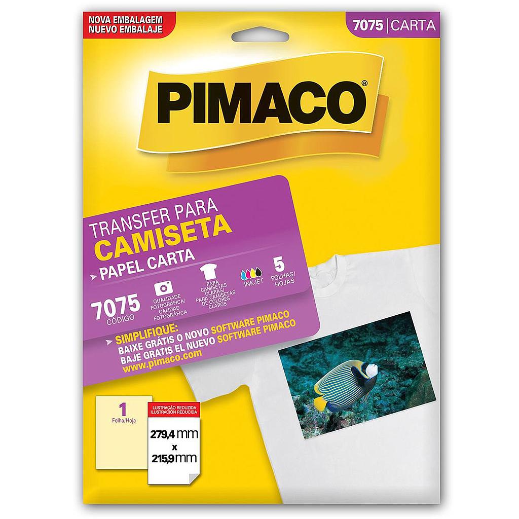 TRANSFER P/CAMISETA PIMACO C/5 7075 - INK JET