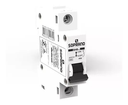 DISJUNTOR DIN SOPRANO UNIPOLAR - 20A UNIDADE
