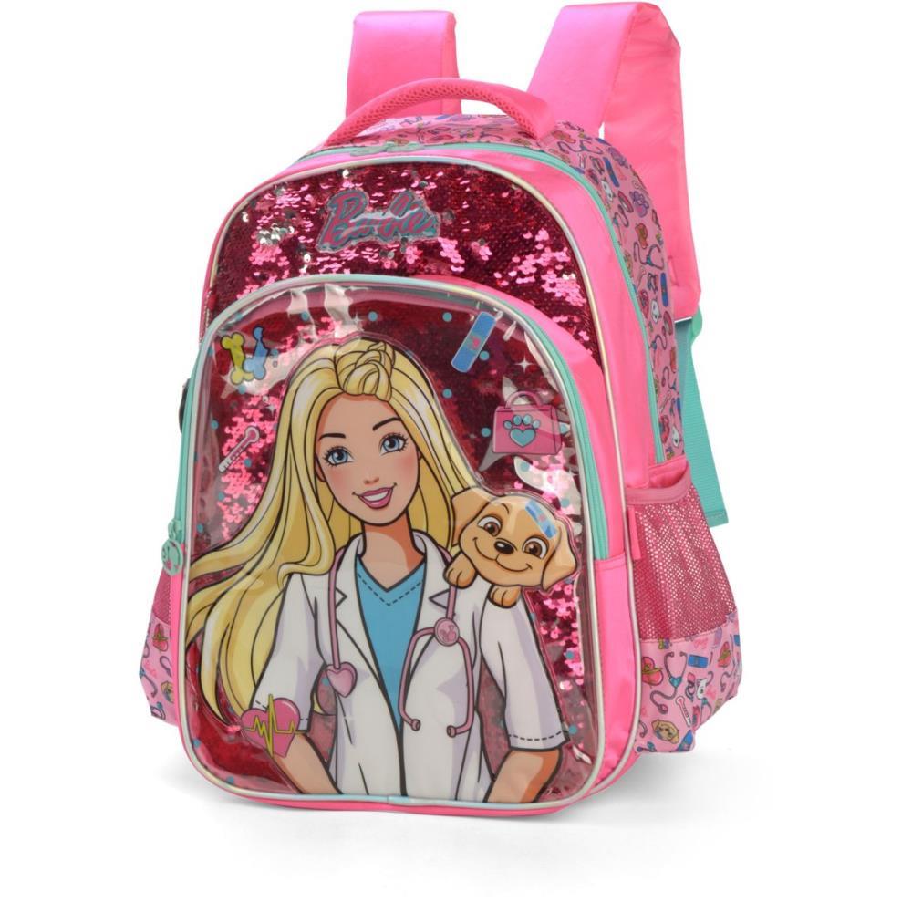 MOCHILA INFANTIL BARBIE G PINK - LUXCEL UNIDADE