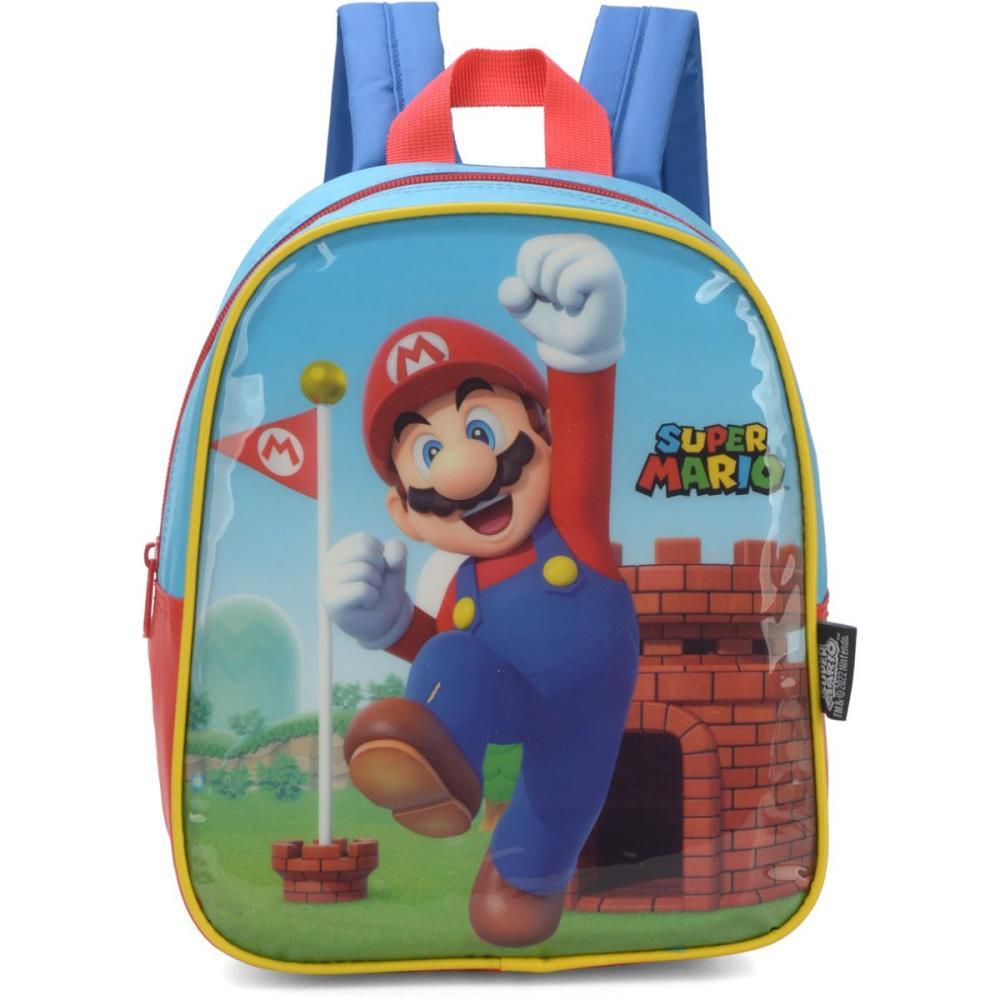 MOCHILA INFANTIL SUPER MARIO BROS. P VERMELHA - LUXCEL UNIDADE