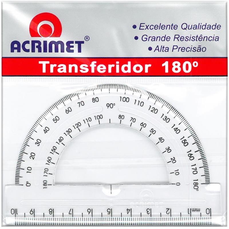 TRANSFERIDOR POLIESTIRENO 180 GRAUS CRISTAL - ACRIMET UNIDADE