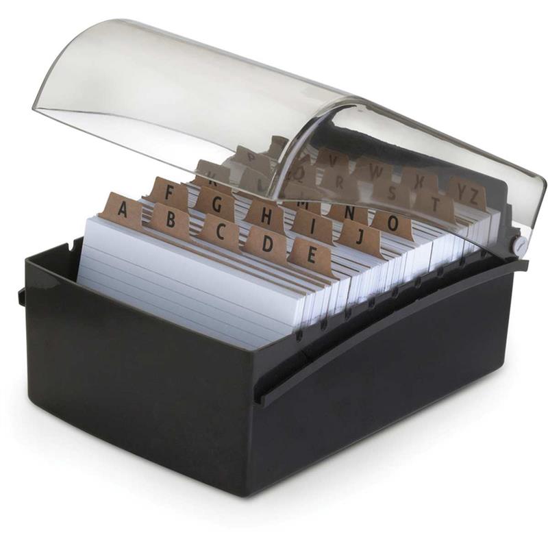 FICHARIO DE MESA C/BASE PLASTICA 5X8 PRETO - WALEU UNIDADE
