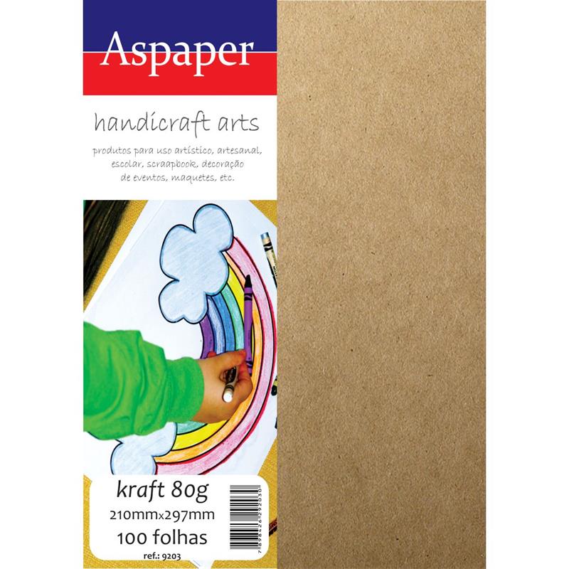 PAPEL KRAFT FOLHA 210 MM X 297 MM A4 80 G - USA FOLIEN PCT.C/100