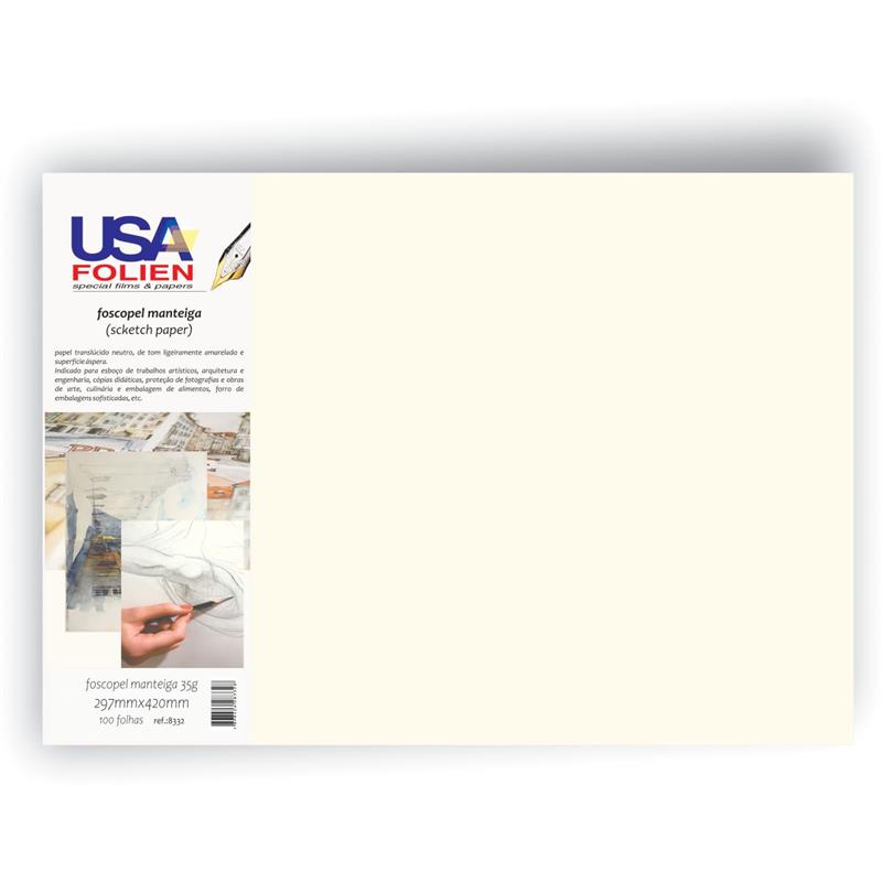 PAPEL MANTEIGA 35G 297 X 420 MM - USA FOLIEN PCT.C/100