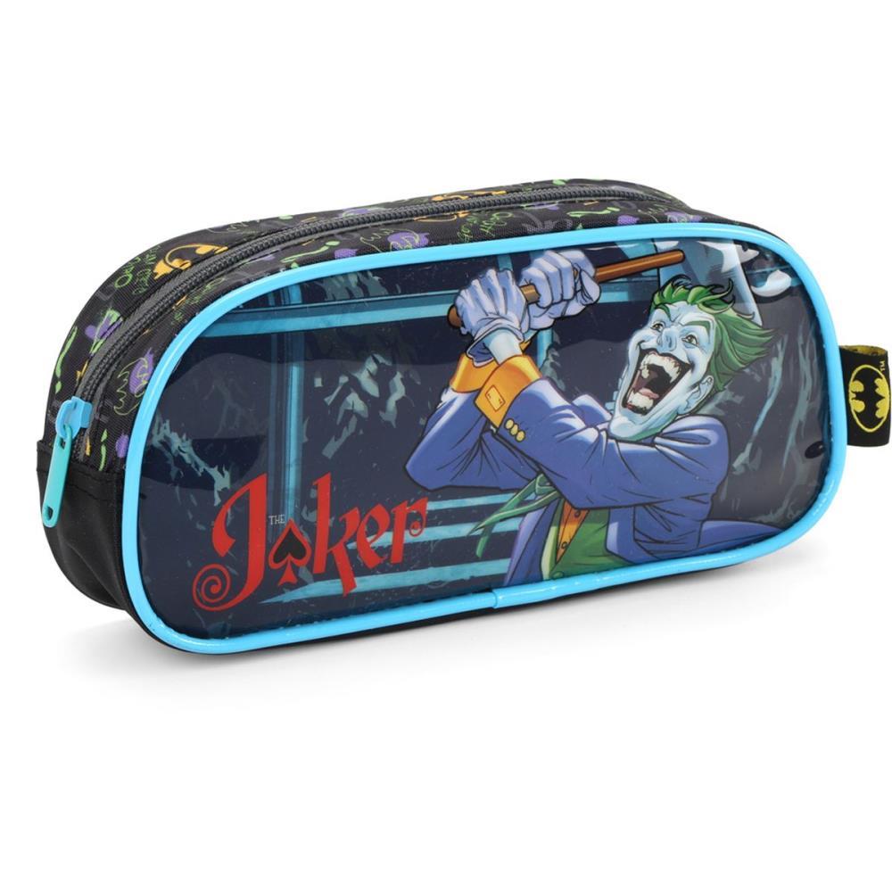 ESTOJO TECIDO BATMAN 1 ZÍPER PRETO - LUXCEL UNIDADE