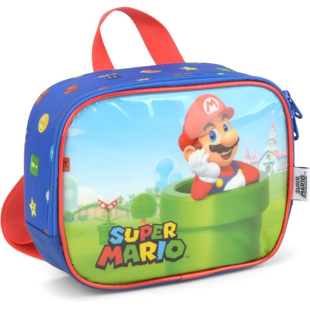 LANCHEIRA TÉRMICA SUPER MARIO BROS MÃO E COSTA AZUL - LUXCEL UNIDADE