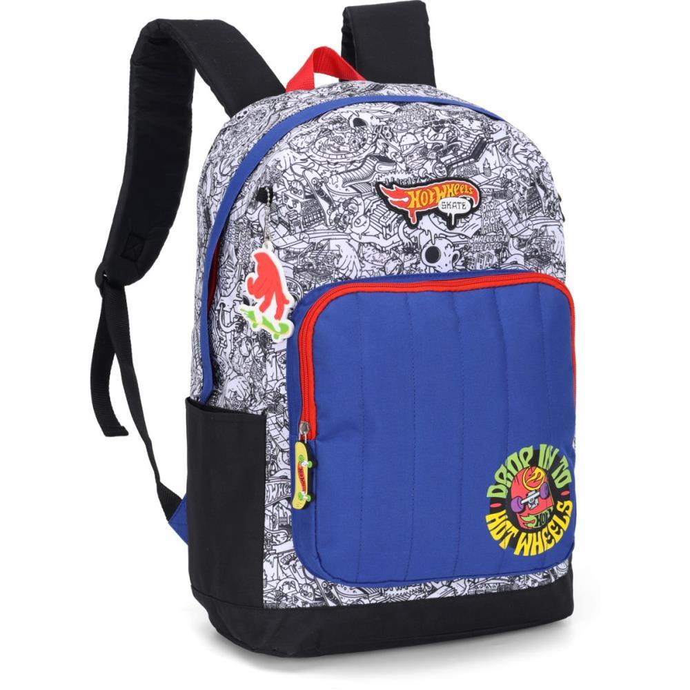 MOCHILA HOT WHEELS SKATE G BRANCO - LUXCEL UNIDADE