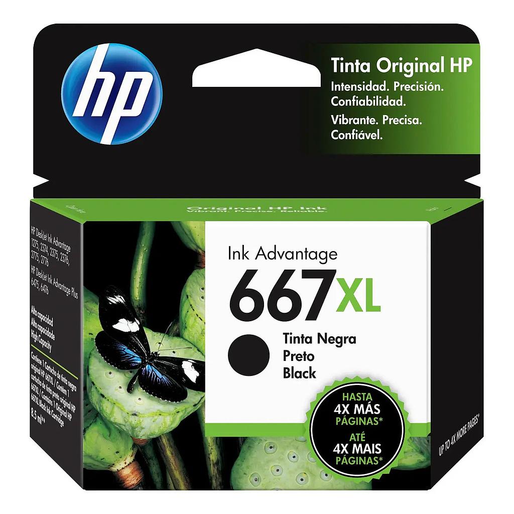 CARTUCHO HP 667XL PRETO 3YM81AL 8,5ML