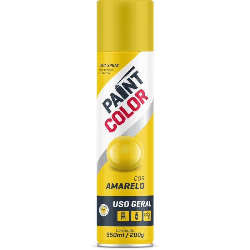 TINTA SPRAY PAINTCOLOR AMARELO 350 ML - BASTON UNIDADE