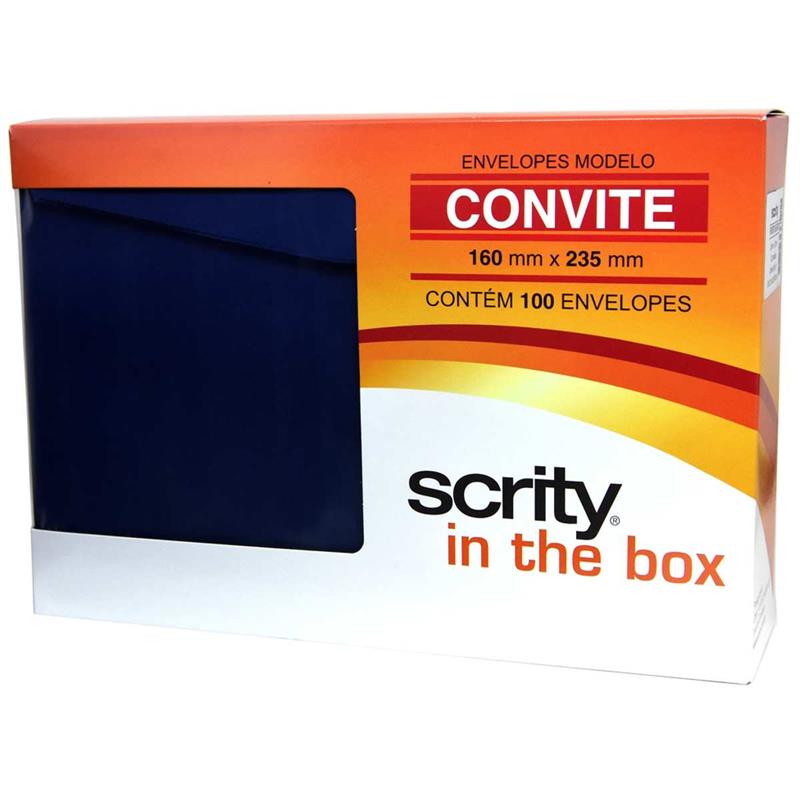 ENVELOPE PARA CONVITE (COLORIDO) 160X235 AZ.MARINHO PORTO S.80G - SCRITY PCT.C/100