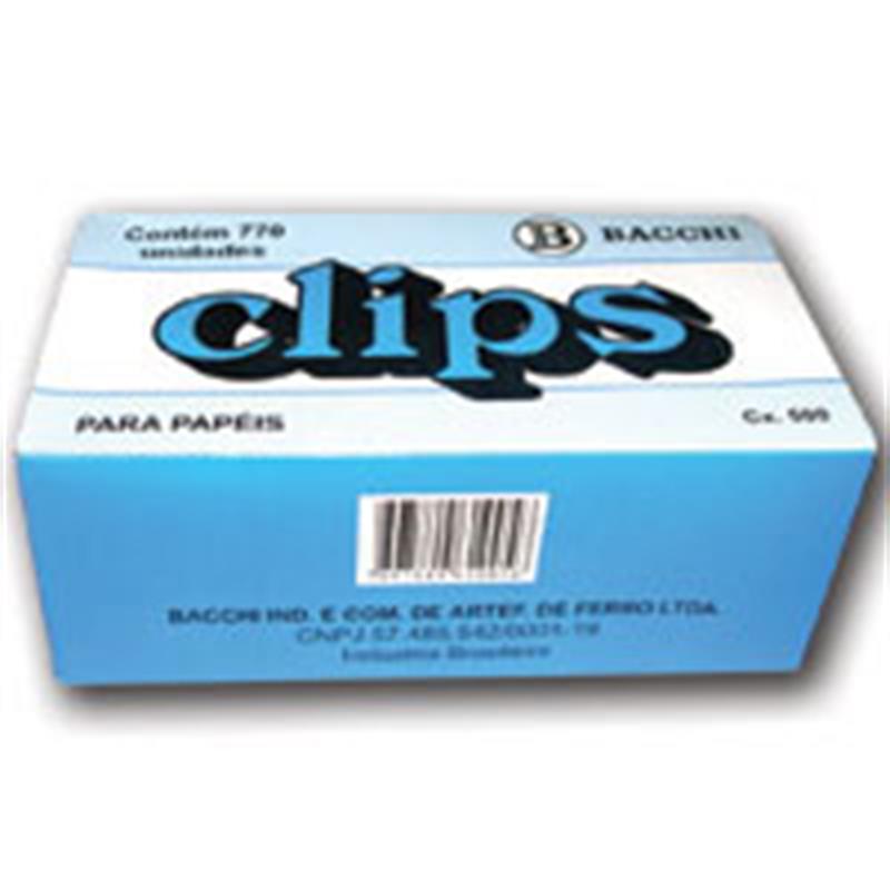 CLIPS GALVANIZADO AÇO 2 1100 UNIDADES - BACCHI CAIXA