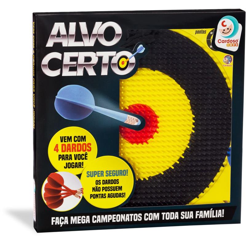 LANCADOR ALVO CERTO C/4 DARDOS - CARDOSO TOYS UNIDADE