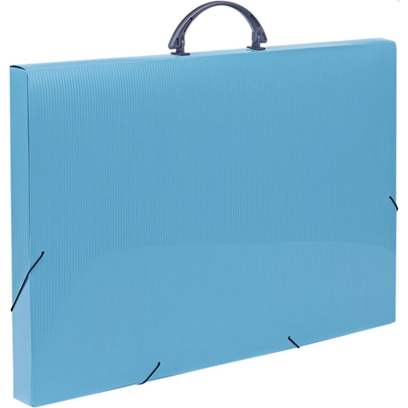 MALETA PLASTICA (COM ALCA) COLORS A3 AZUL 35X33X50,5CM - POLIBRAS UNIDADE
