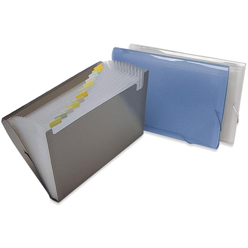 PASTA SANFONADA (PLASTICA) A4 12 DIVISOES AZUL - POLIBRAS UNIDADE
