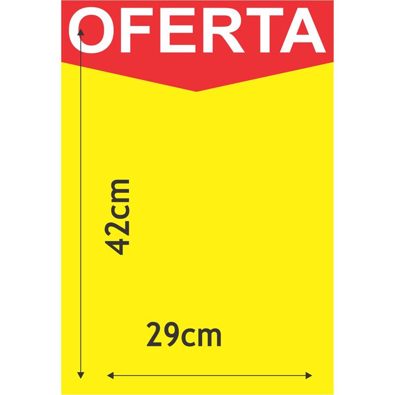 CARTAZ PARA MARCAÇÃO OFERTA AMARELO A3 29X42CM.250G - RADEX PCT.C/25