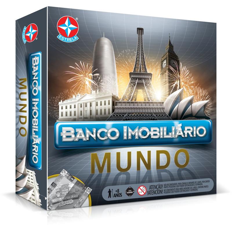 JOGO DE TABULEIRO BANCO IMOBILIARIO MUNDO - ESTRELA UNIDADE