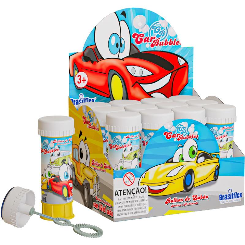 BOLHA DE SABÃO CAR 60 ML - BRASILFLEX CX.C/12
