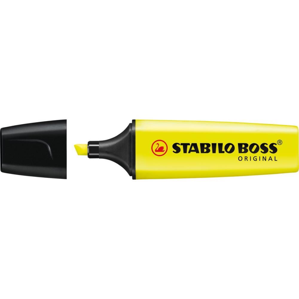 CANETA MARCA TEXTO STABILO BOSS AMARELA SERTIC CX.C/10