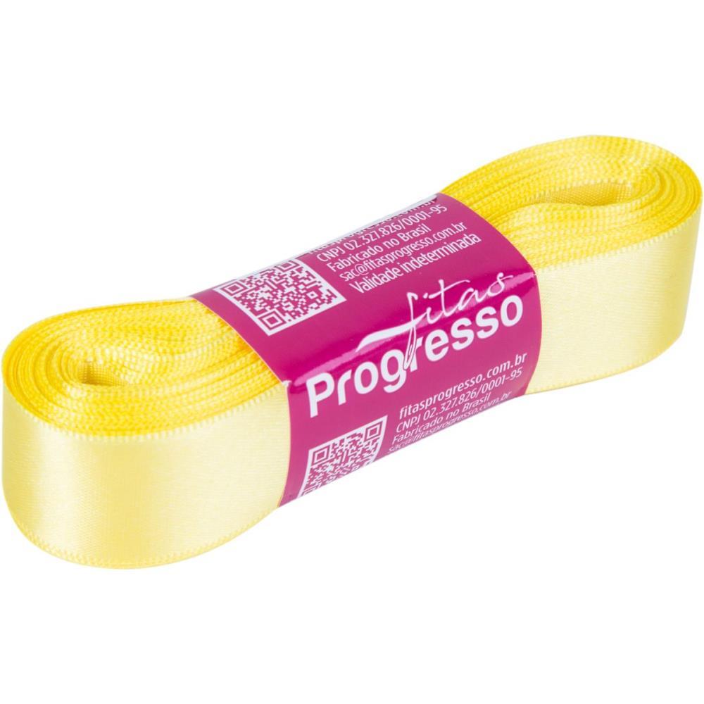 FITA DE CETIM 22MM 10M. AMARELO CANARI 242 FITAS PROGRESSO UNIDADE