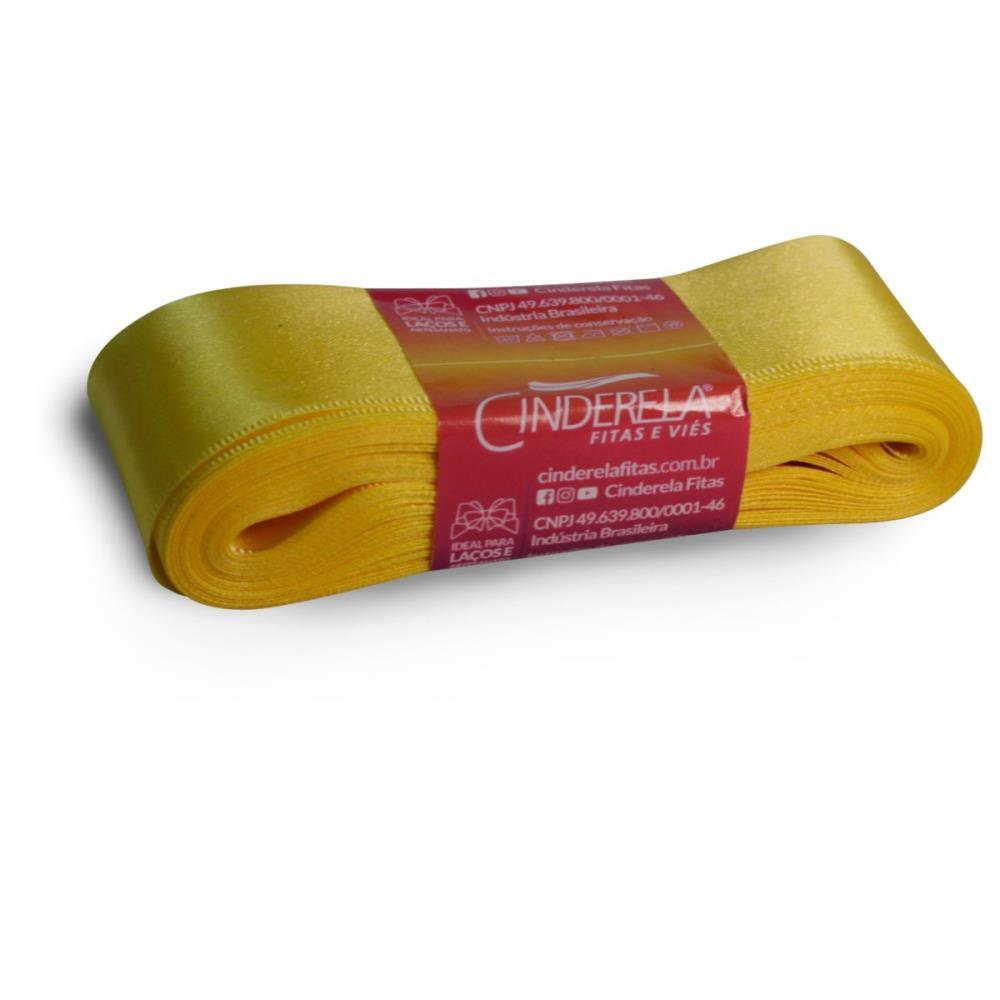FITA DE CETIM 38MM 10M. AMARELO CANARIO FITAS CINDERELA UNIDADE