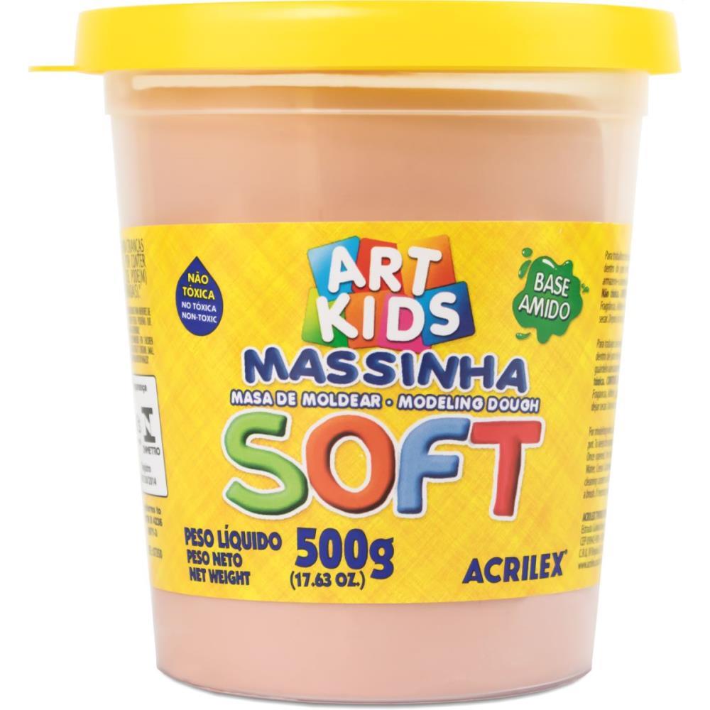 MASSA PARA MODELAR SOFT 500G.AMAR.PESSEGO BS AMID ACRILEX POTE