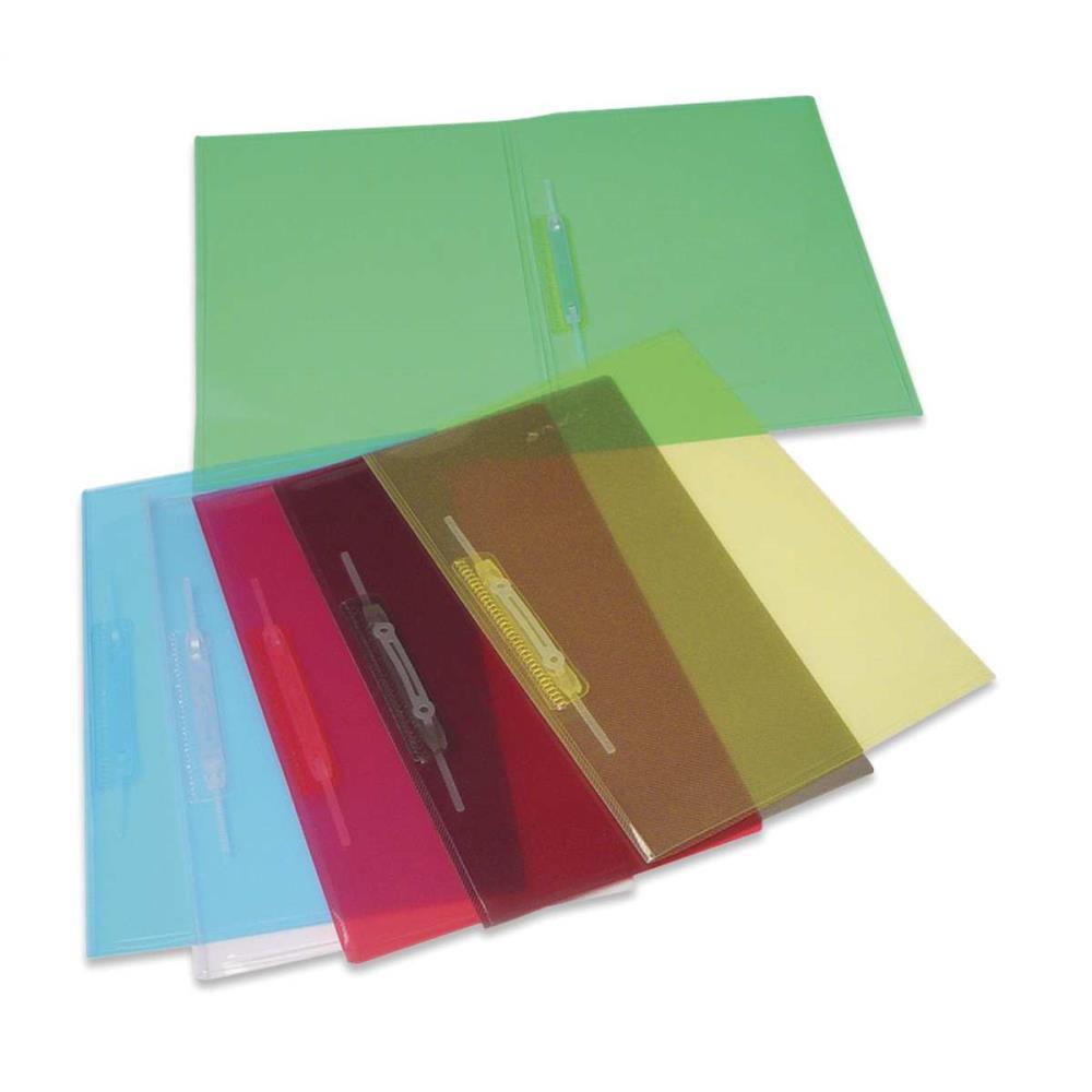 PASTA GRAMPO TRILHO PLASTICA OFICIO AMARELA SOFT POLIBRAS PCT.C/10