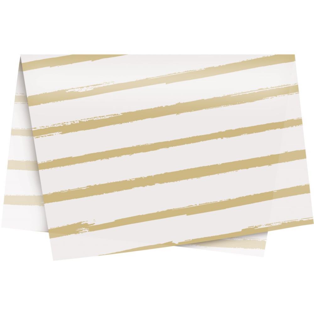 PAPEL DE SEDA LISTRAS AQUARELA OURO 49X69 CROMUS PCT.C/50