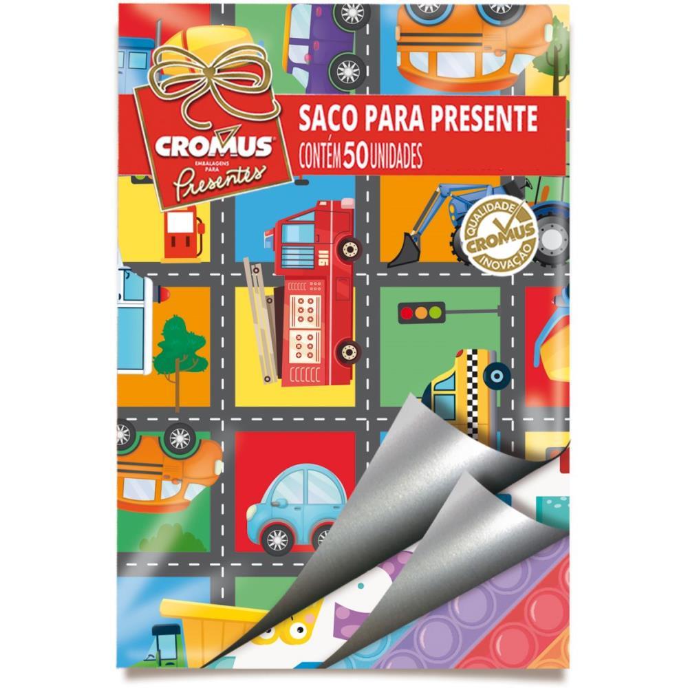 SACO METALIZADO 50X70CM INFANTIL MIX SORTIDOS CROMUS PCT.C/25