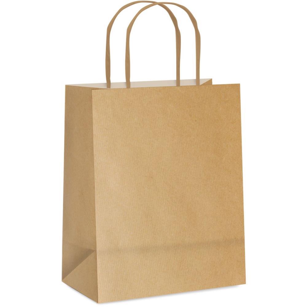 SACOLA PARA PRESENTE KRAFT M 26X19,5X9,5CM 70G CROMUS PCT.C/50