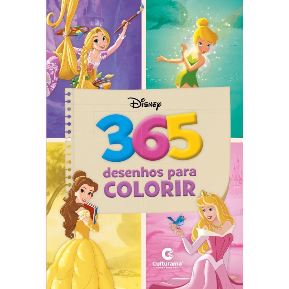LIVRO INFANTIL COLORIR PRINCESAS 365 DESENHOS P/COLOR CULTURAMA UNIDADE