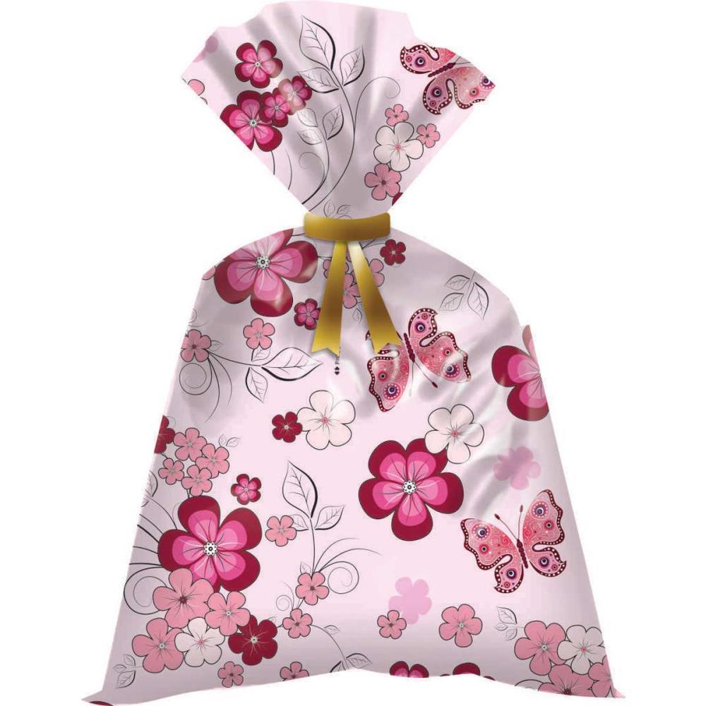 SACO METALIZADO 25X37CM FEMININO SORTIDOS PACKPEL PCT/100
