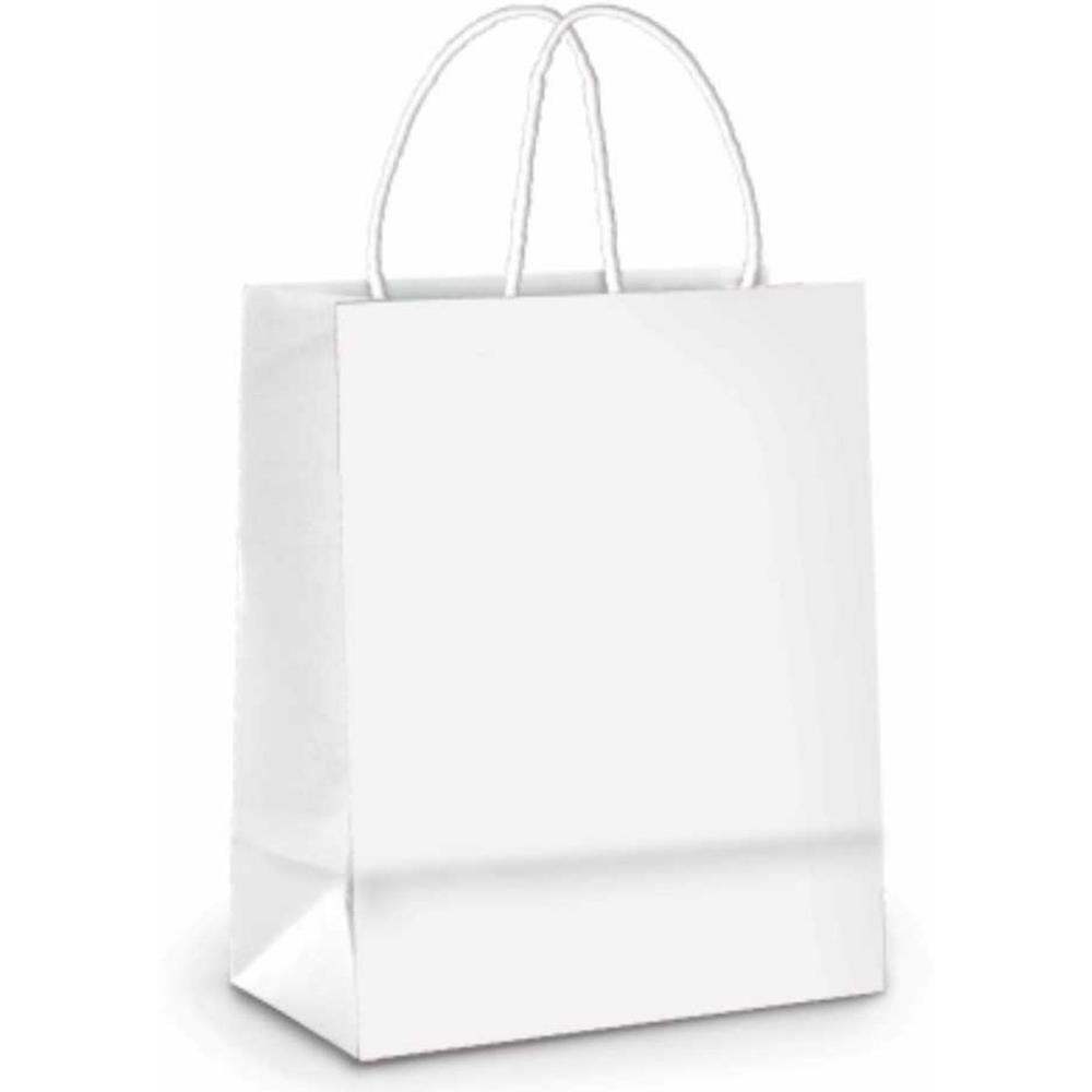 SACOLA PARA PRESENTE BRANCO G 32X26,5X13CM. PACKPEL PCT.C/10