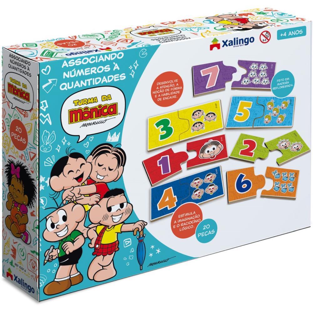 BRINQUEDO PEDAGOGICO TURMA DA MONICA NUM/QUANT 20PC XALINGO UNIDADE