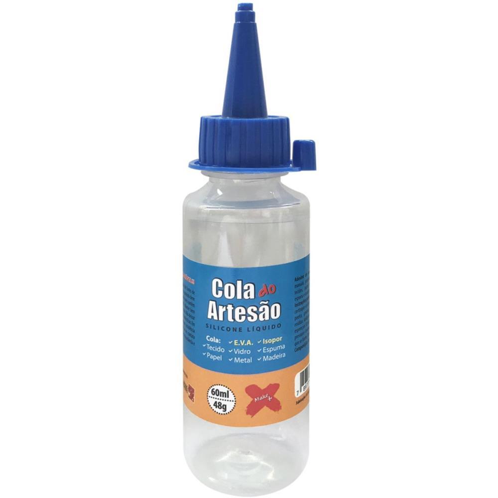 COLA PARA ARTESANATO ARTESAO SILICONE LIQUIDO 60ML MAKE+ CX.C/24
