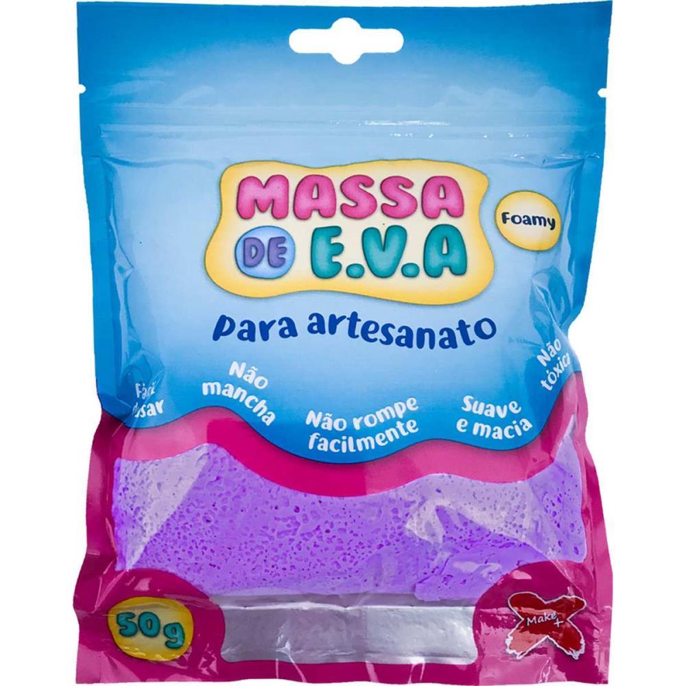 MASSA DE EVA ROXO 50G MAKE+ UNIDADE