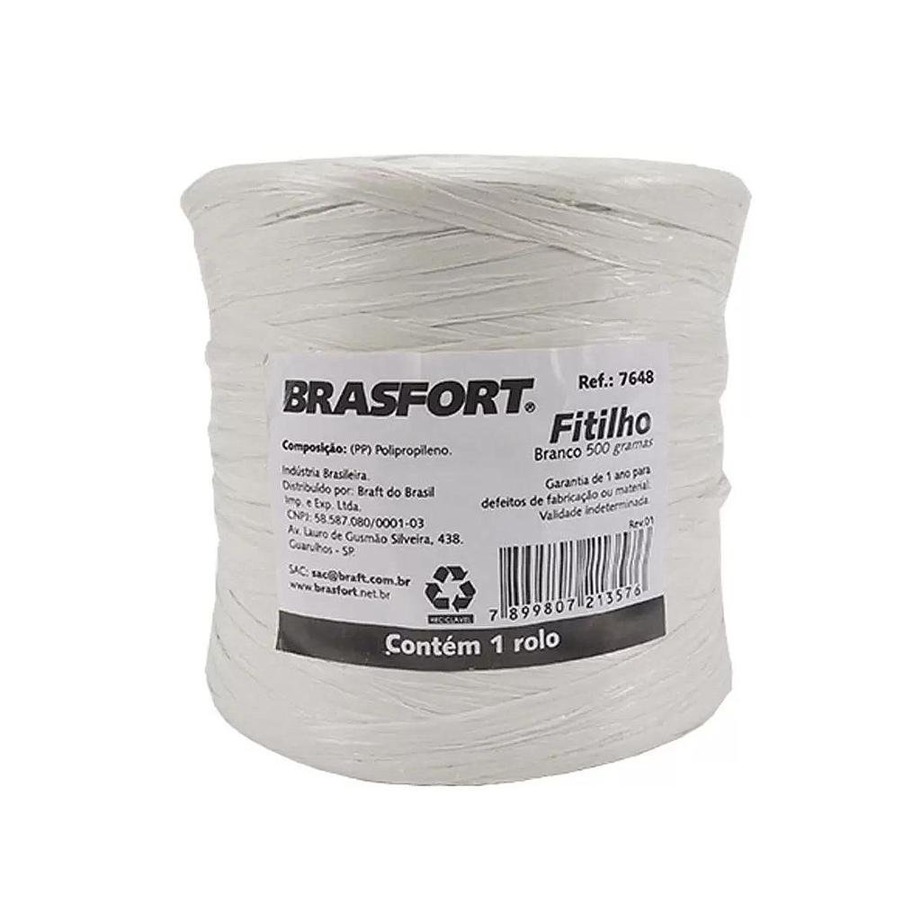 FITILHO PARA AMARRACAO BRASFORT BRANCO 500G 7648