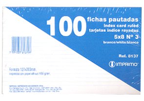 IMPRESSO FICHAS PAUTADAS TAMOIO N.2 - 4 X 6