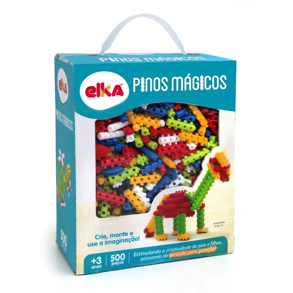 BRINQUEDO PARA MONTAR PINOS MAGICOS 500 PECAS ELKA UNIDADE