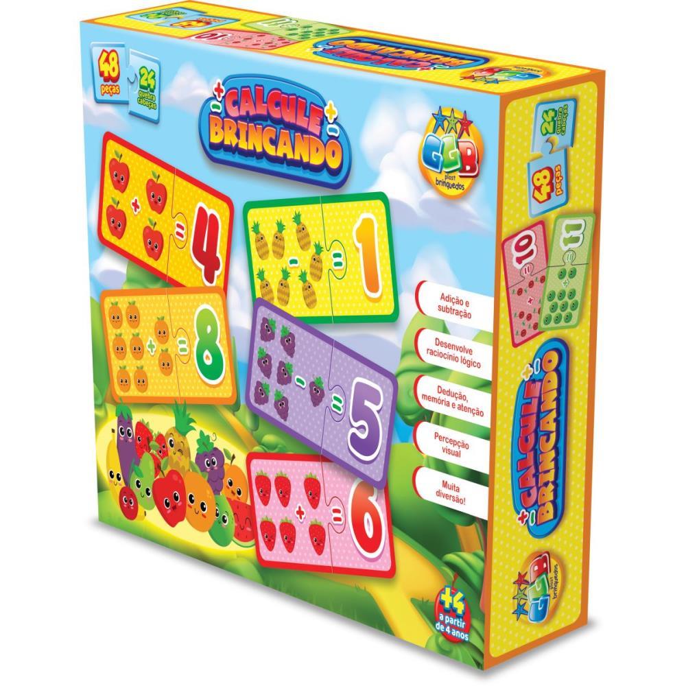 BRINQUEDO EDUCATIVO CALCULE BRINCANDO 48PCS GGB PLAST UNIDADE