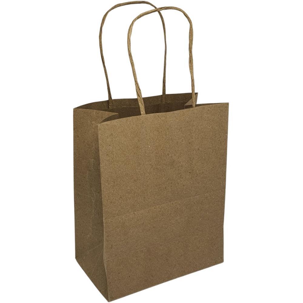 SACOLA PARA PRESENTE KRAFT M 21X17,5X8,5CM SCRITY PCT.C/10