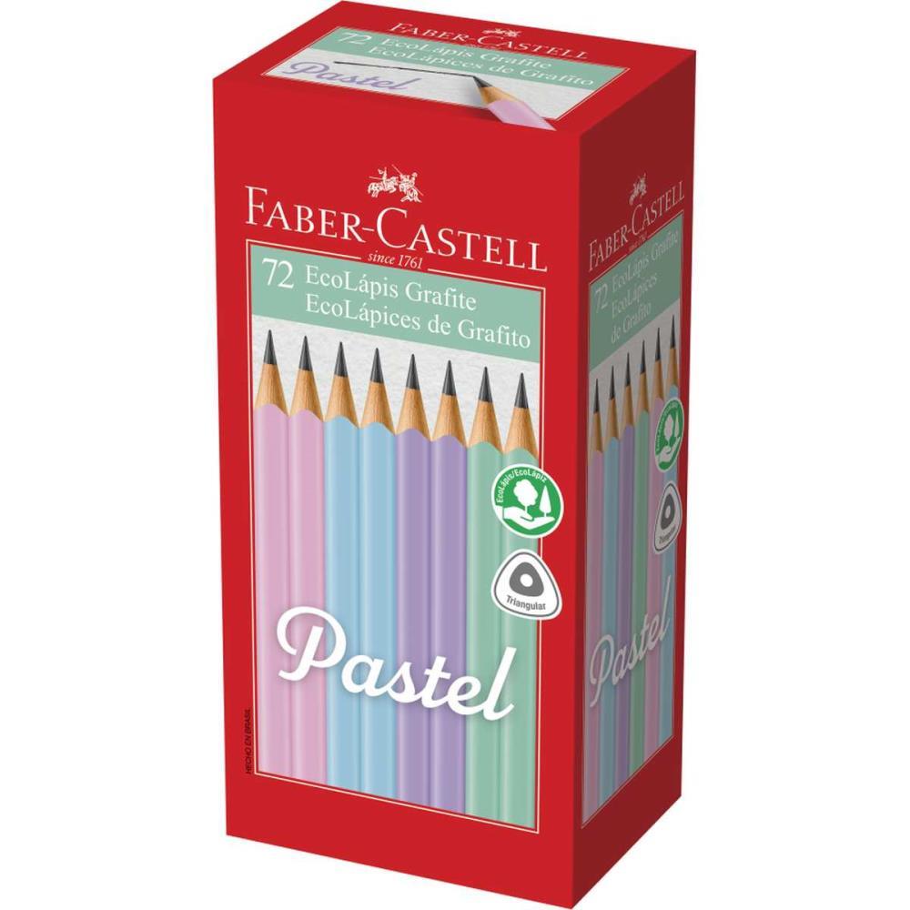 LAPIS PRETO TRIANGULAR ECOLAPIS 1205 MAX TONS PASTEIS FABER-CASTELL CX.C/72
