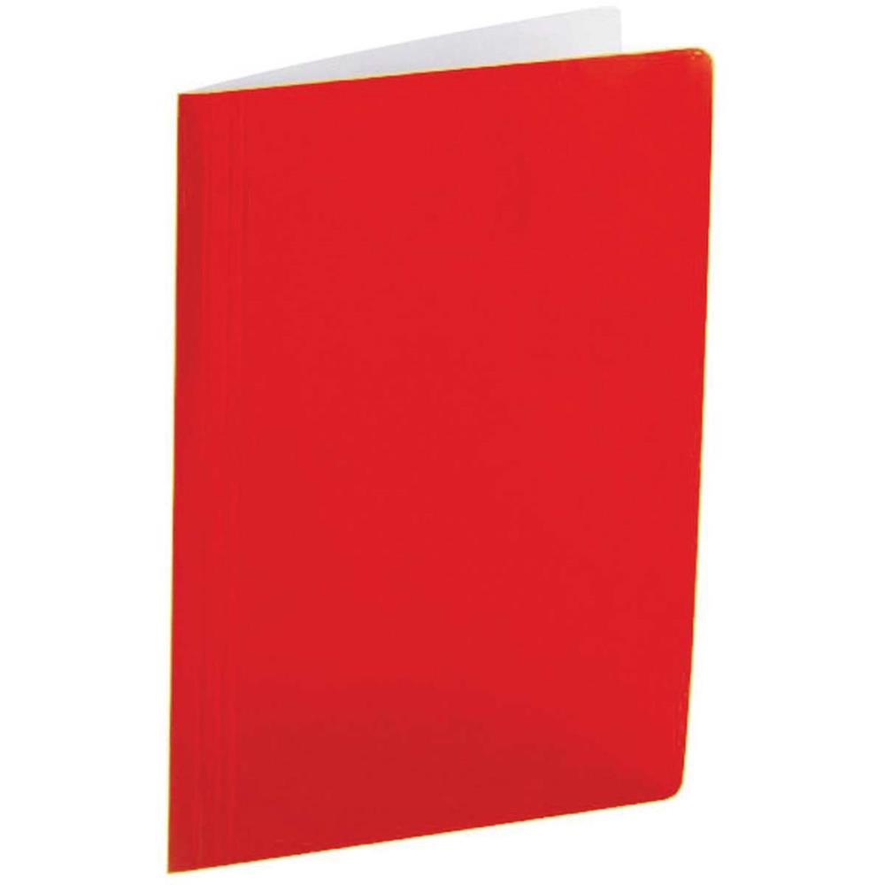 PASTA GRAMPO TRILHO PAPEL OFICIO VERMELHA POLYCART PCT.C/20