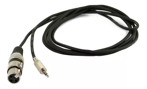 CABO P2 STEREO CANON XLR FÊMEA 5 METROS BALANCEADO NIQUEL