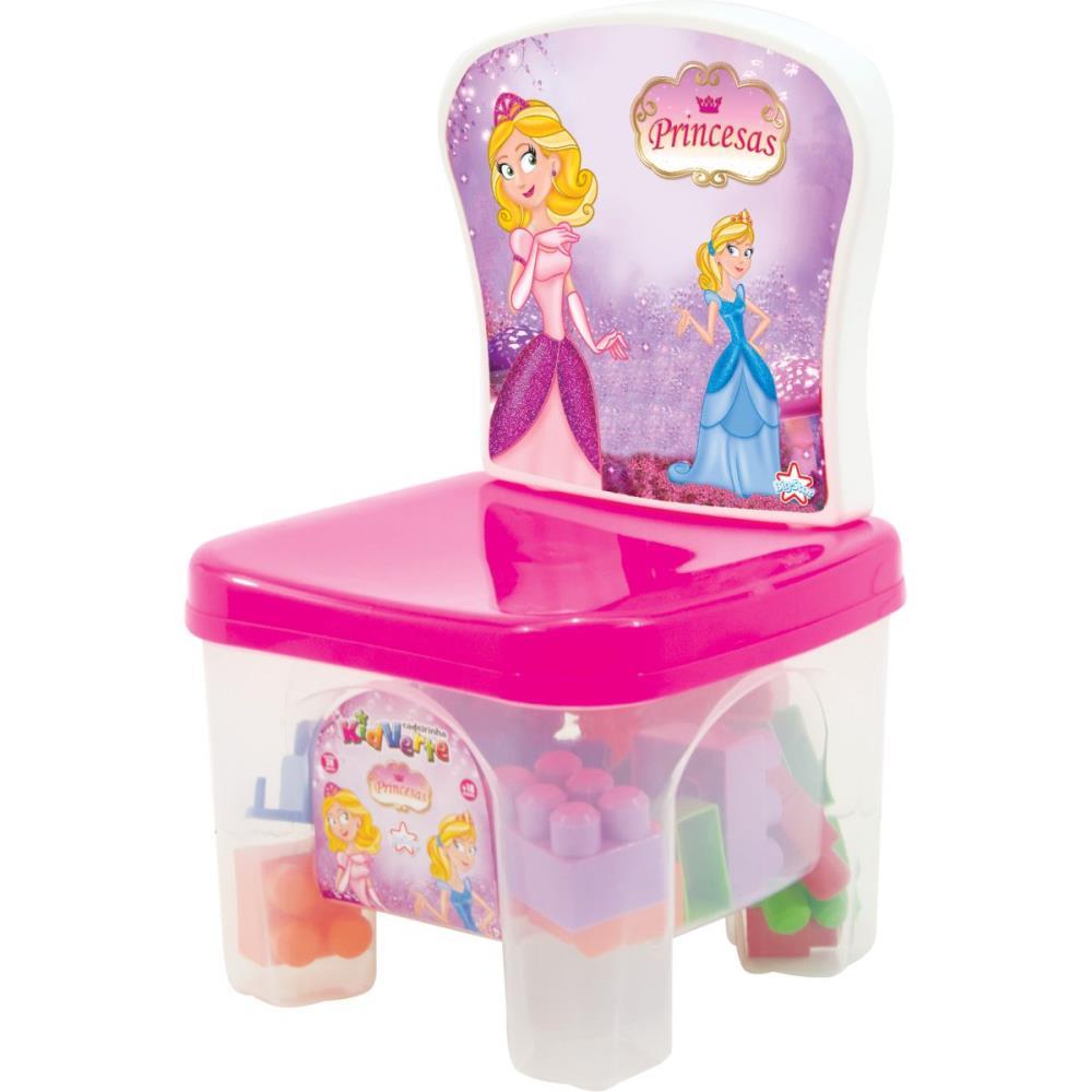 BRINQUEDO PARA MONTAR KIDVERTE PRINCESAS C/28 BLOCOS BIG STAR KIT