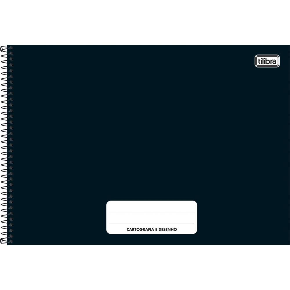 CADERNO DESENHO UNIV CAPA DURA PEPPER 80FLS PRETO UNIV HORIZ TILIBRA PCT.C/04